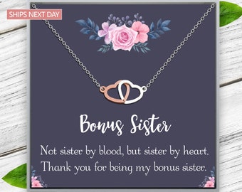 Two Hearts Stainless Steel Necklace, Sister in Law Gift