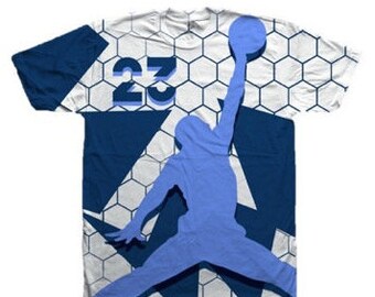 diffused blue jordan 6 shirt