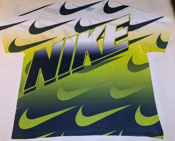 black and volt green shirt