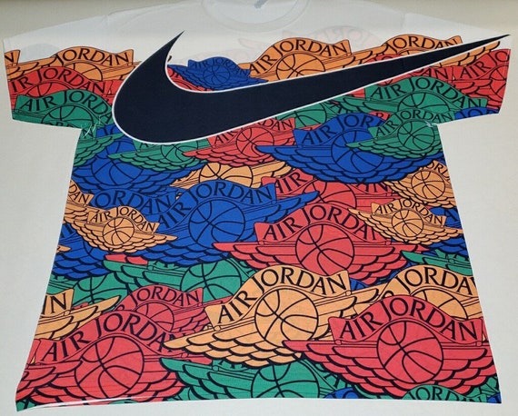blue and orange jordan shirt