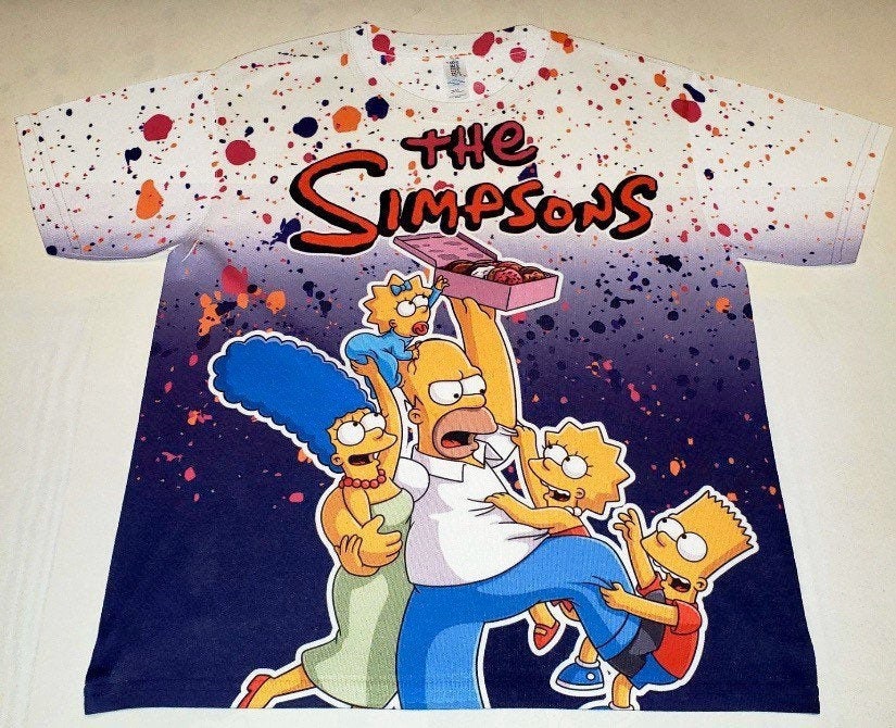 Custom Simpsons Shirt Air Jordan 1 Mid 