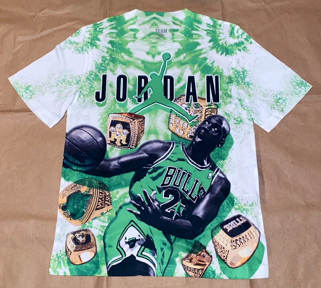 Electric Green Neon Green Jordan Shirt Etsy
