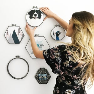 8 INCH Embroidery Hoop Style Metal Frame, Metal Embroidery Frame for Embroidery, Photos on Canvas, Fiber Art Frame, Embroidery Hoop