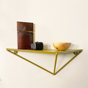 Mid Century Modern Steel Wall Shelf: French Design Replica