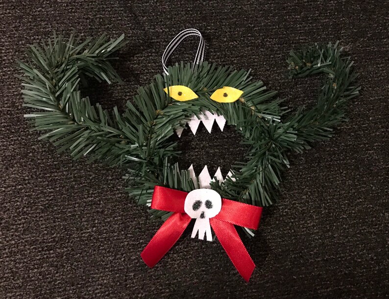 Man Eating Wreath Ornament from Nightmare Before Christmas Etsy