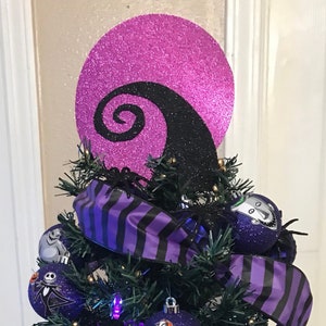 Purple nightmare before Christmas tree topper
