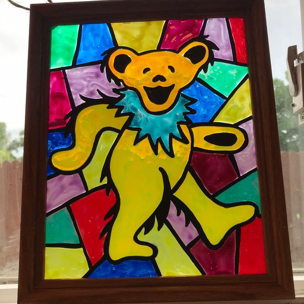 Grateful Dead stained glass art