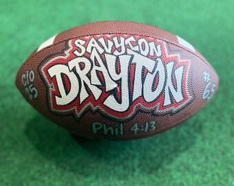 Handpainted Personalized Football