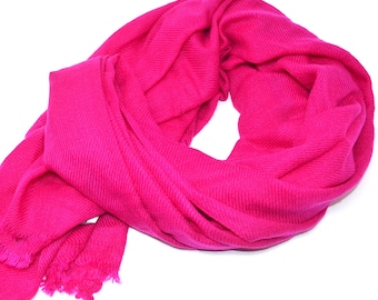 Fuchsia Pink White Star Scarf Stars Scarves Wrap Shawl Ladies Cerise Bright New