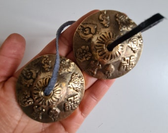 for Meditation Assistance Yhjkvl Handmade Tibetan Tingsha Tibetan Tingsha Handmade Bronzes Used for Meditation and Music 7 Cm in Diameter Unique and Unique Gift Ideas Meditation Bell
