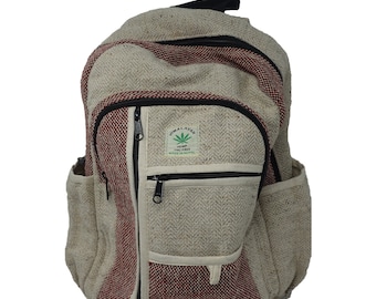 Handmade Himalayan Hemp Backpack: Vegan Laptop Bag