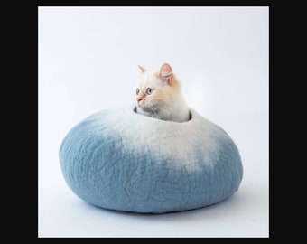 Cat beds | cat caves | Eco Friendly Cat beds | Handmade felt fabric Cat beds | Natural Felt Fabric Cat Nap Place | Cat Houses | Cat Products