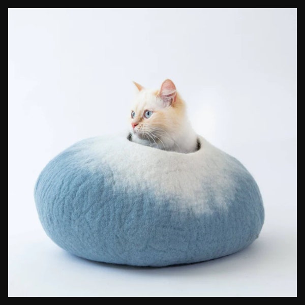 Cat beds | cat caves | Eco Friendly Cat beds | Handmade felt fabric Cat beds | Natural Felt Fabric Cat Nap Place | Cat Houses | Cat Products