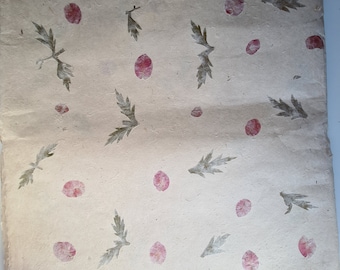 Lokta Luxuray Wrapping Paper With Petals Design, Handmade and Fair Trade, eco Friendly