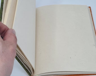 Handgemachtes Notizbuch aus Lokta-Papier: A5 Hardcover, recycelte Seiten