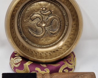 Carved Himalayan Singing Bowl: Tibetan Meditation Bowl, 4.5 inch