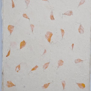 A4 Lokta Paper, Decled Edge Handmade Paper, Marigold petal design pack 20 sheets, Nepalese Mountain Lokta Handmade Paper, use for printing