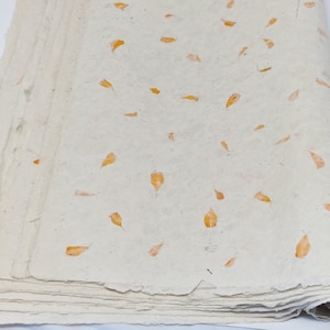 Handmade Lokta Paper: Marigold Pattern, Eco Friendly Gift Wrap