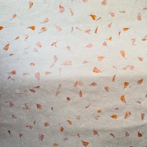 Handmade Lokta Wrapping Paper with Petals Design, Fair Trade and Eco-Friendly Marigold Petal