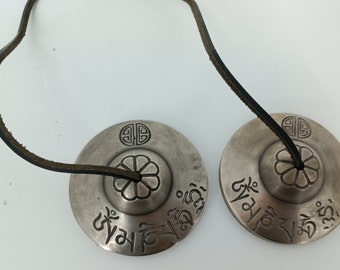 Full Moon Mantra, Tingsha Metal Bell, Handmade Tibetan Buddhist Tingsha Bells Super Sound Healing Tools for Yoga meditation