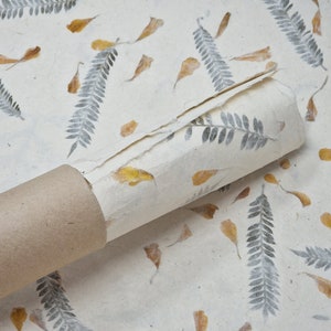 Marigold Jacaranda Handmade Lokta Wrap Paper, Beautiful Wrapping Lokta paper, Deckles Edge confezione da 5 fogli