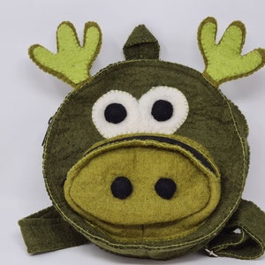 Mochilas para niños de fieltro hechas a mano / Mochila de alce / Bolsa de lona / Regalos para niños / Mochila escolar, Mochila, Mochila para la noche, Mochilas para niños