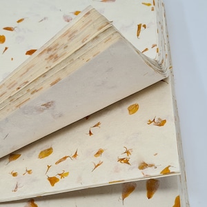 lokta A5 20 sheets Handmade Paper, Cornflower Petal Handmade paper A5 Paper/ Nepal handmade paper, Craft Paper, Eco-Paper - 20 sheets