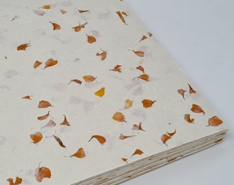 Handmade Lokta Paper A4: Petal Design, Eco-Friendly Craft Paper (20 Sheets)