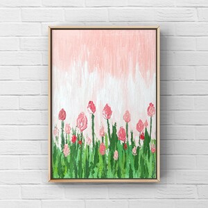 Acrylic Flower Painting on Canvas 8x10, Floral Wall Art, Title: Bright  Summer 