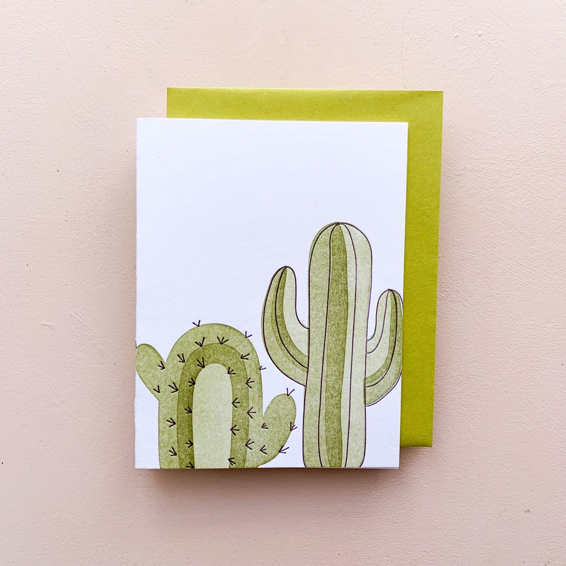Süße Kaktus Karte Letterpress Notizkarte Jeder Anlass Etsy
