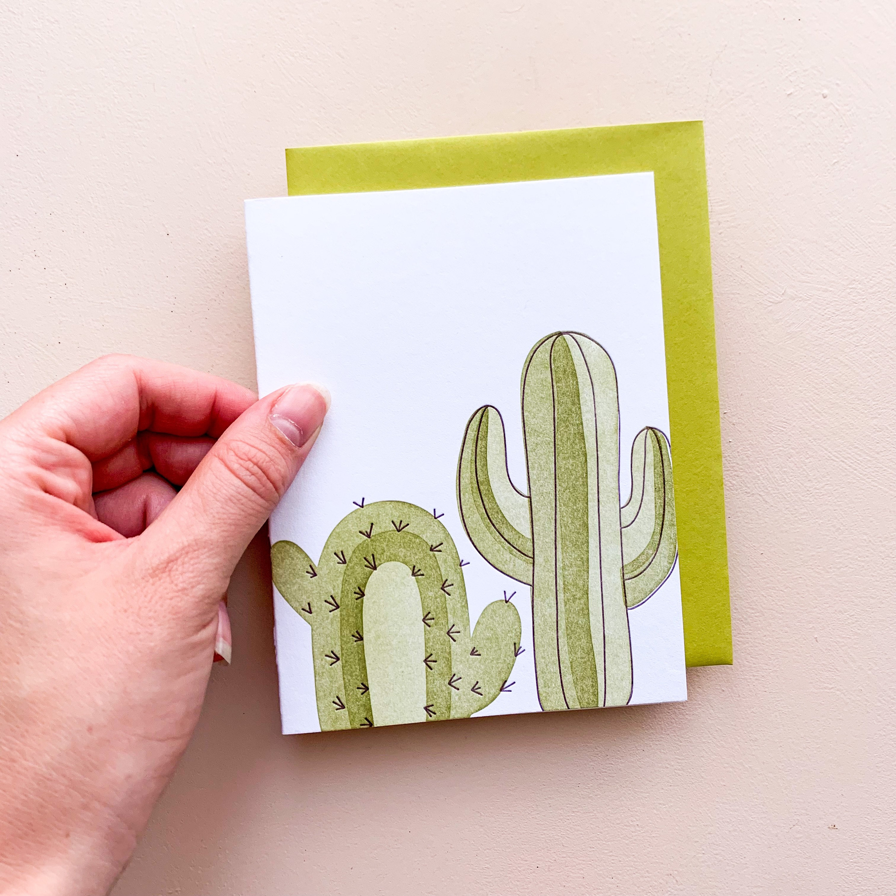 Süße Kaktus Karte Letterpress Notizkarte Jeder Anlass Etsy