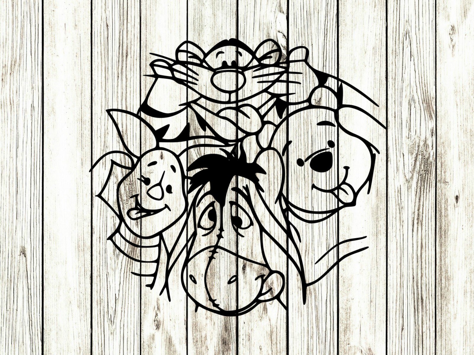 Download Winnie The Pooh Svg Winnie The Pooh Clipart Outline Cutting Etsy