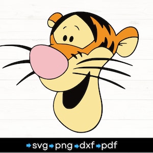 Tigger svg, png, pdf, dxf