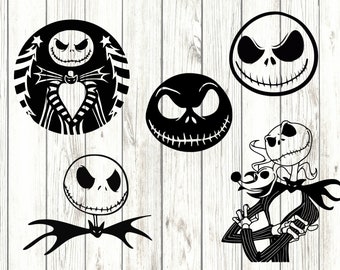 Jack skellington svg, een nachtmerrie voor Kerstmis svg, bestanden knippen voor de cricut, bestanden knippen voor silhouet sublimatie ontwerp INSTANT DOWNLOAD