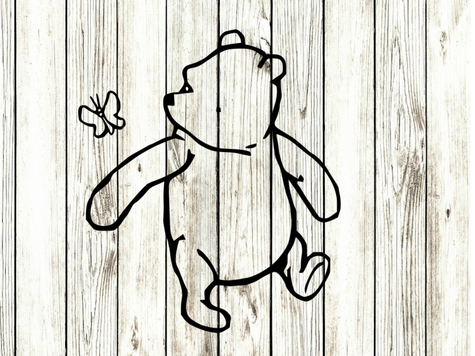 Classic Winnie the Pooh Svg Winnie the Pooh Clipart Outline - Etsy Canada
