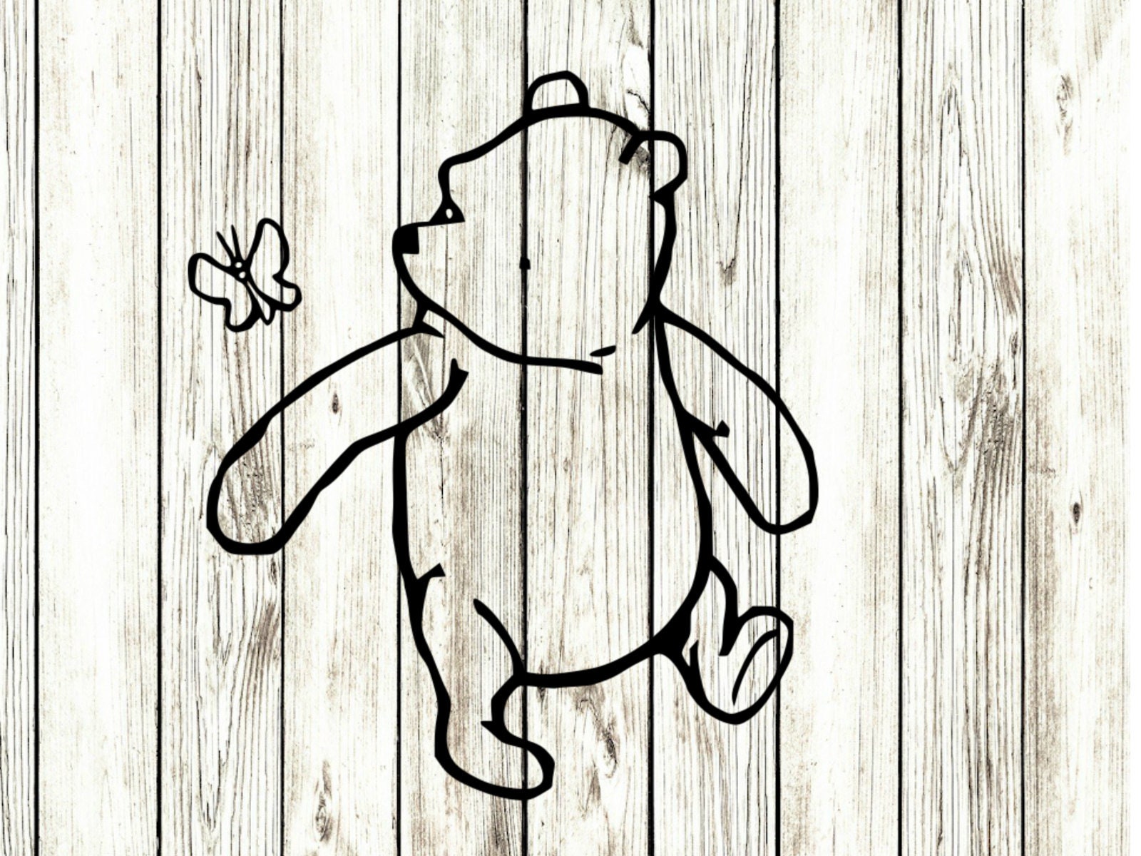 classic winnie the pooh clipart black and white