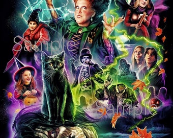 Hocus Pocus Halloween Shirt Sanderson Sisters Hocus Pocus tekens sublimatie ontwerp herfst PNG clipart-bestand digitale download T-shirt