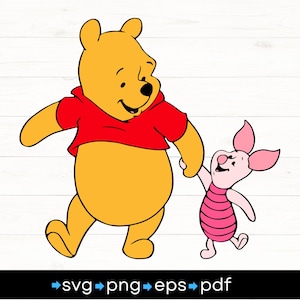 Winnie Pooh y Piglet (svg, png, pdf, dxf)