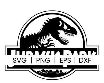 Jurassic Park SVG-logo - dinosauruslogo SVG digitale download, directe download, svg-, dxf-, eps- en png-bestanden inbegrepen!
