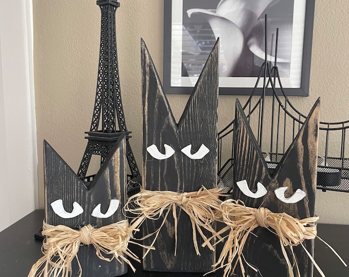 Rustic Cat set of 3
