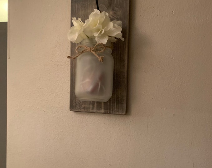 sconces with mason jars
