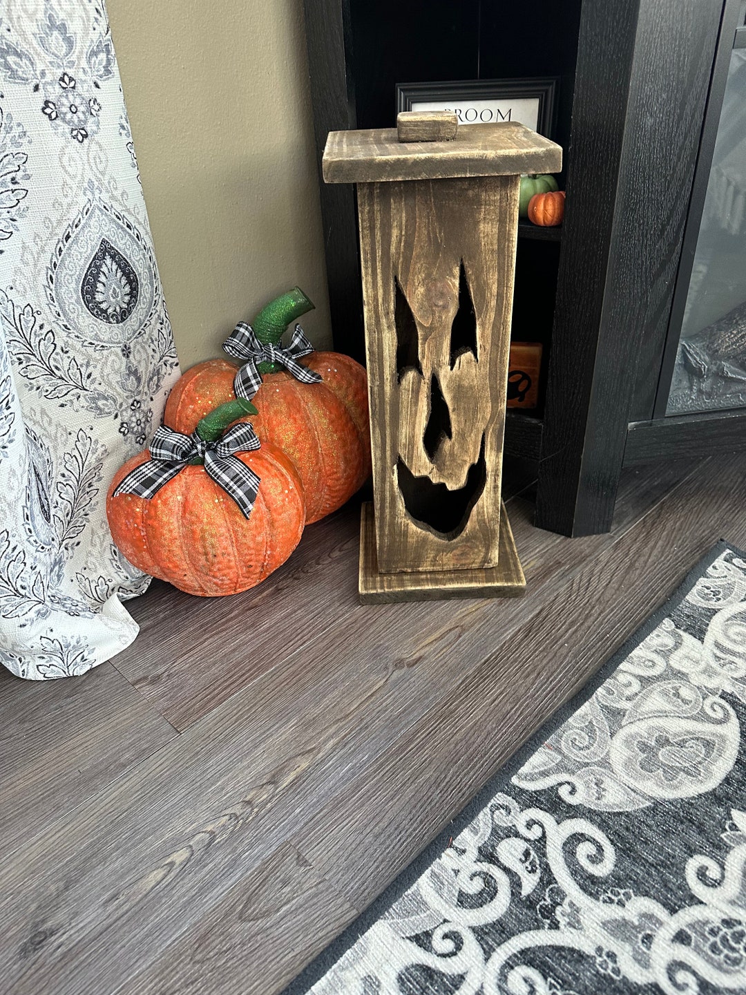 Jack O Lantern Made From Wood - Etsy