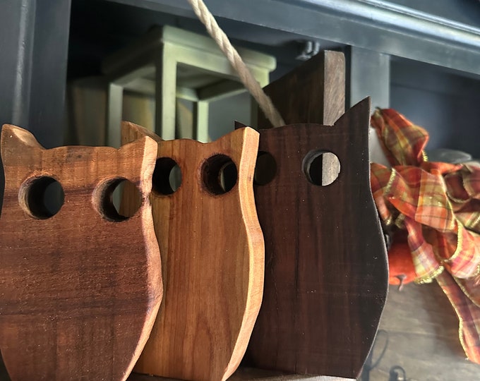 Wood owl various size and color