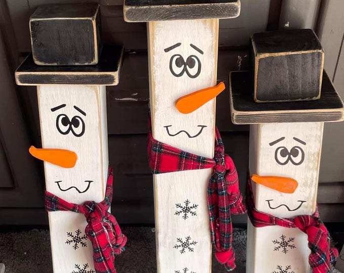 Snow people trio