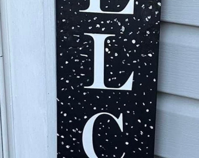 Welcome Porch Sign: 4ft Pine Wood, Double Sided
