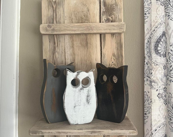 Wood owl various size and color