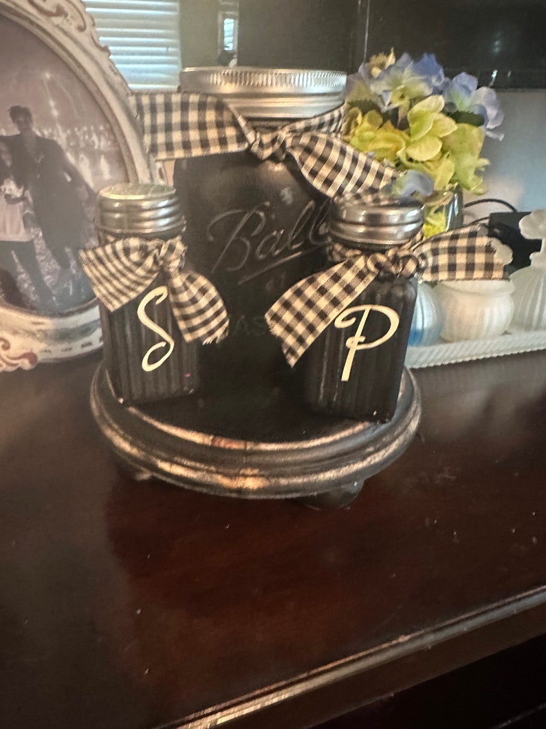 Riser Set. Includes Small Riser, Salt & Pepper Shaker and Mason Jar. - Etsy