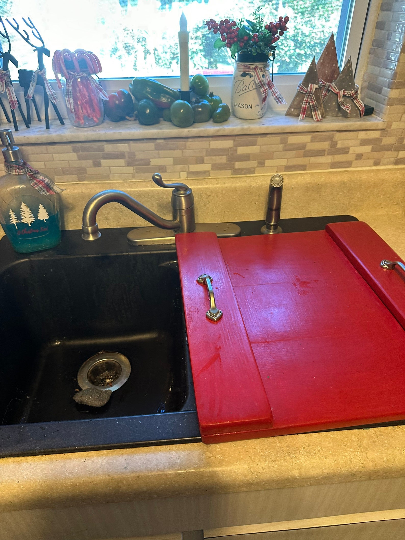 Kitchen Sink Cover for Half of Double Sink With Handles Etsy