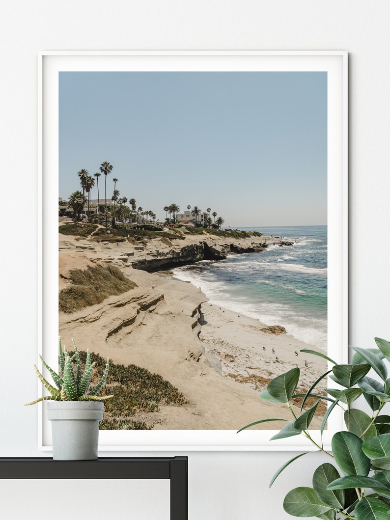 California Beach Wall Art San Diego Print La Jolla Coves