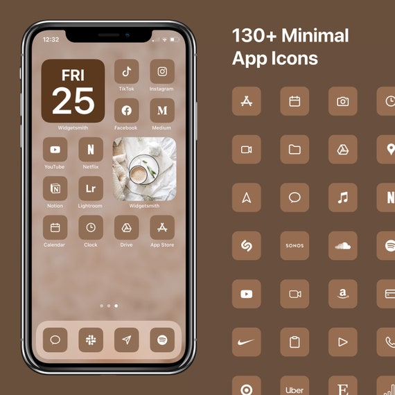 Ios 14 Minimal Icons Coffee Brown Minimalist Icon Pack Apple Etsy Ios 14 Minimal Icons Coffee Brown Minimalist Icon Pack Apple Etsy